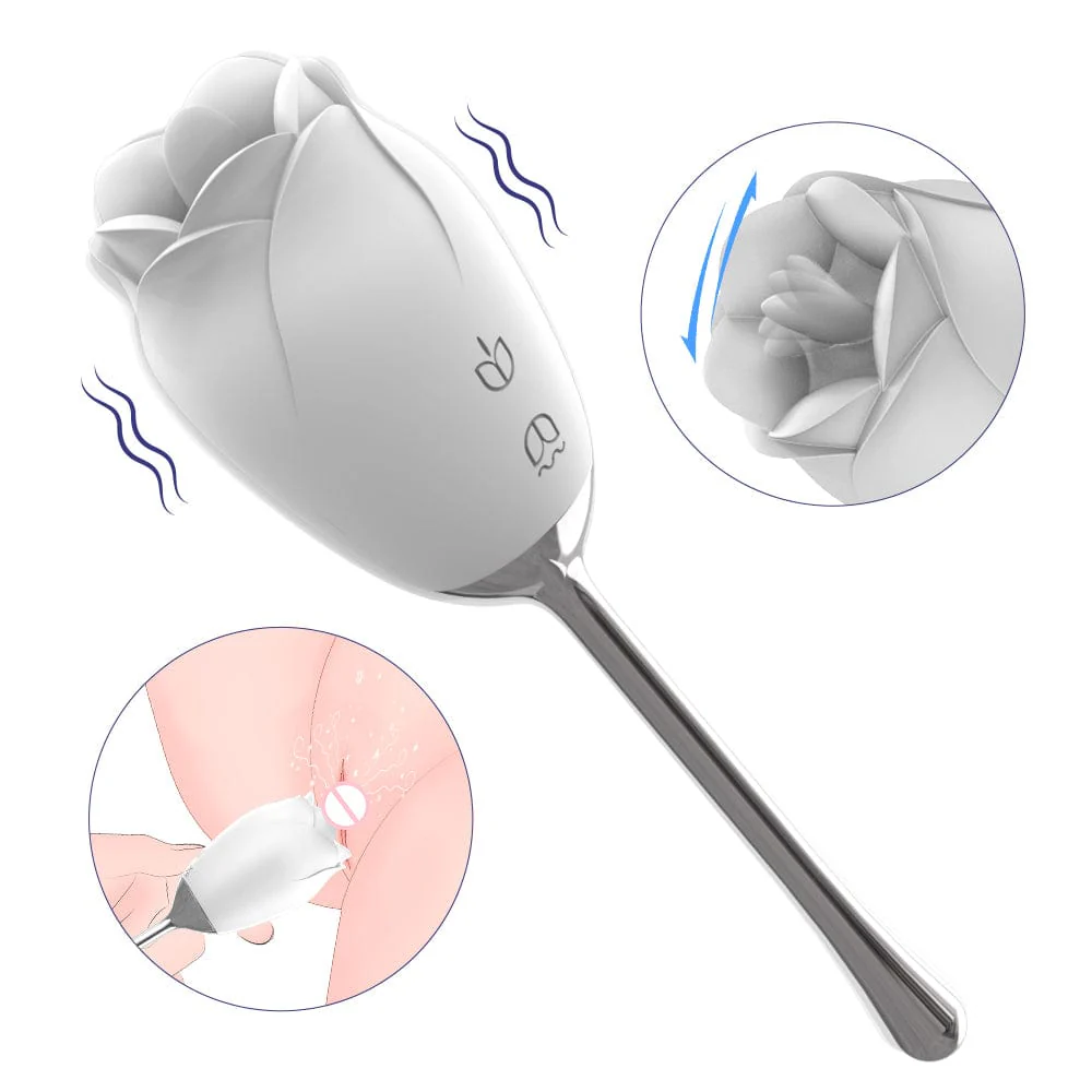 Silicone Rose Vibrator With Tongue Lickingfor Women - Image 6