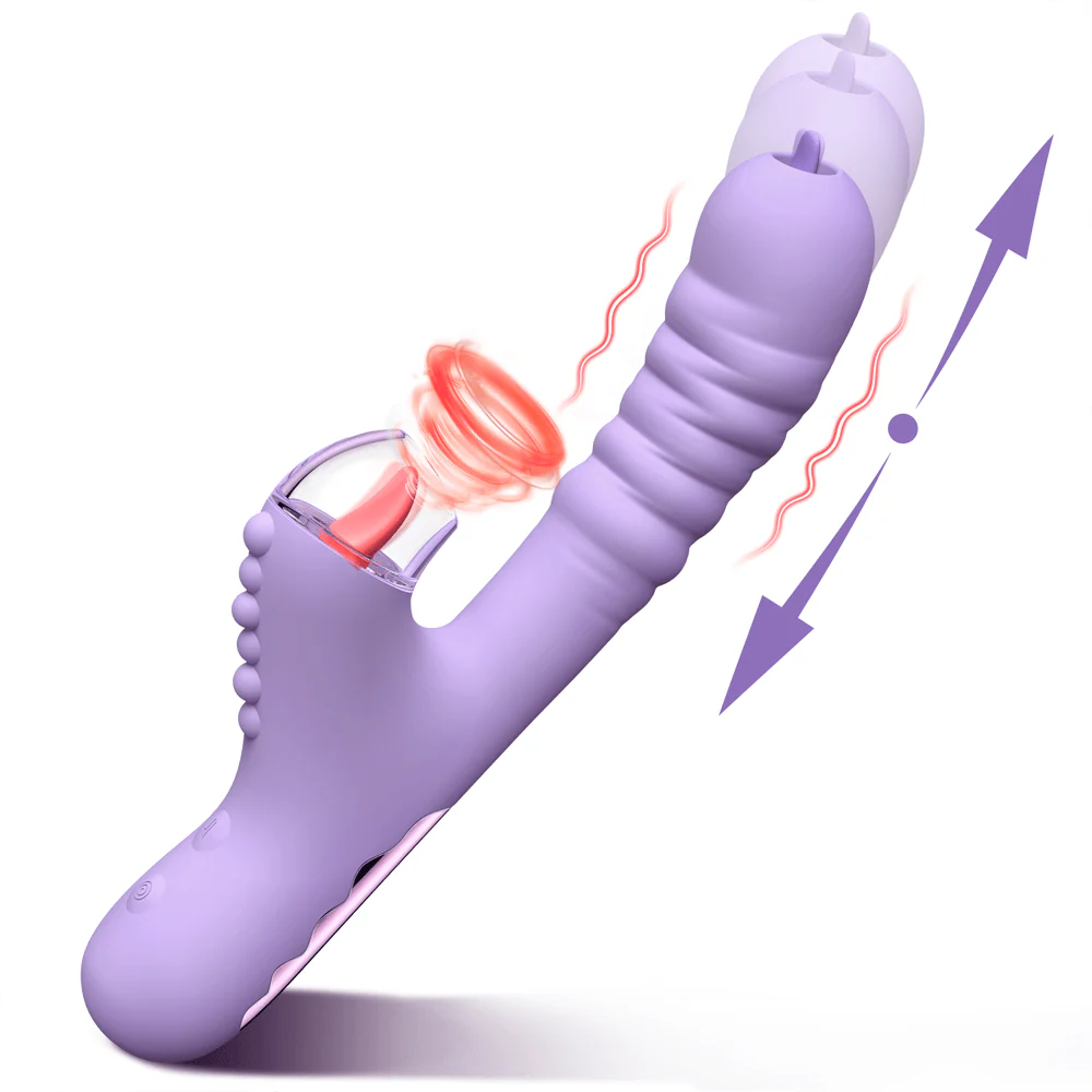 Small Dinosaur Vibrator Telescopic Tongue Sucking Clit Stimulation Vibrator - Image 2