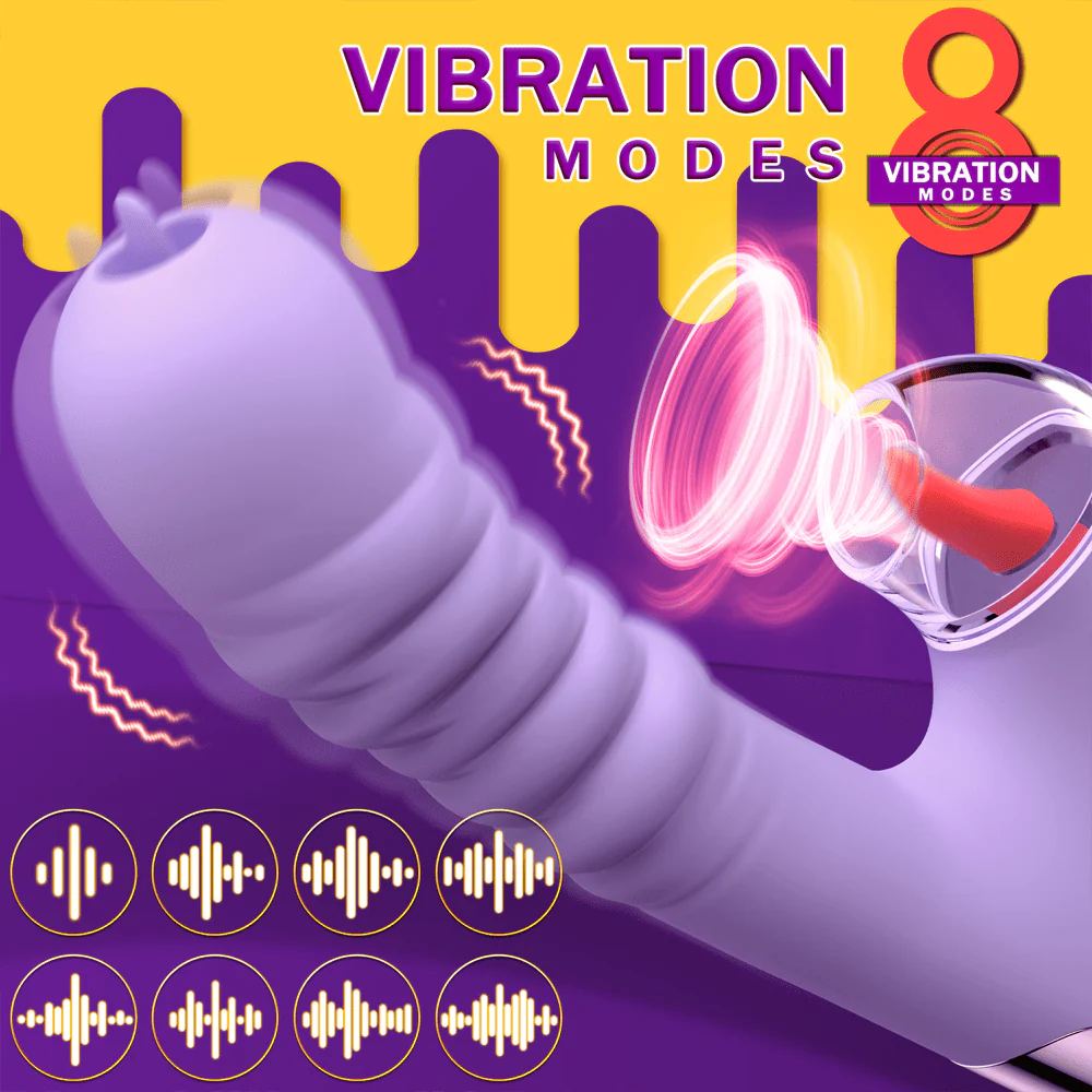 Small Dinosaur Vibrator Telescopic Tongue Sucking Clit Stimulation Vibrator - Image 8