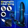 Starship Prostate Massager Vibrating Inflating Expanding Anal Toy with Dual Rings - Image 7