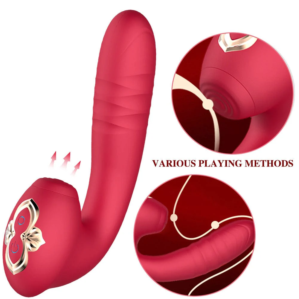 Sucking Vibration Telescopic Vibrator Female Erotic Masturbation Device Adult Products - Image 6