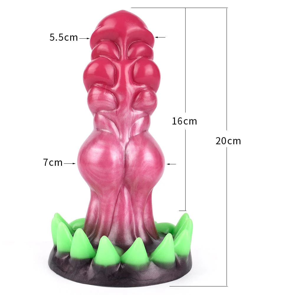 Surreal Realistic Wolf Teeth Luminous Silicone Dildo With Suction Cup - Image 6