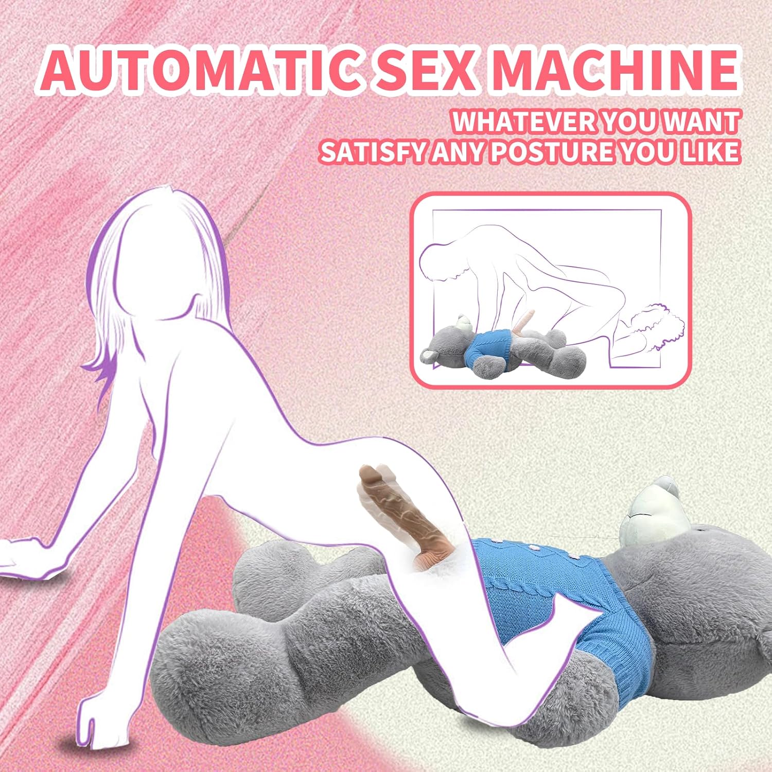 Teddy Bear Type Plush Sex Machine - Image 7