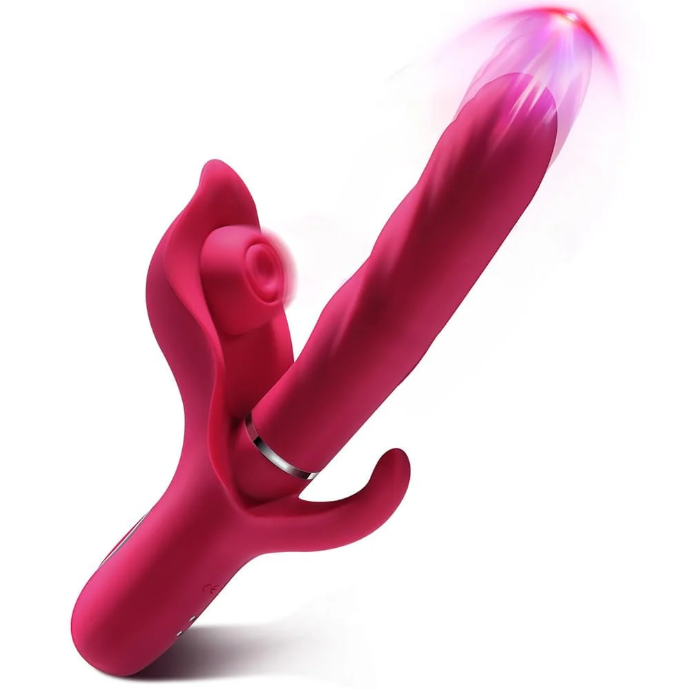 Telescopic Vibrator Clitoris Stimulator Vagina G-Spot Massager Silicone Dildo Masturbator - Image 6