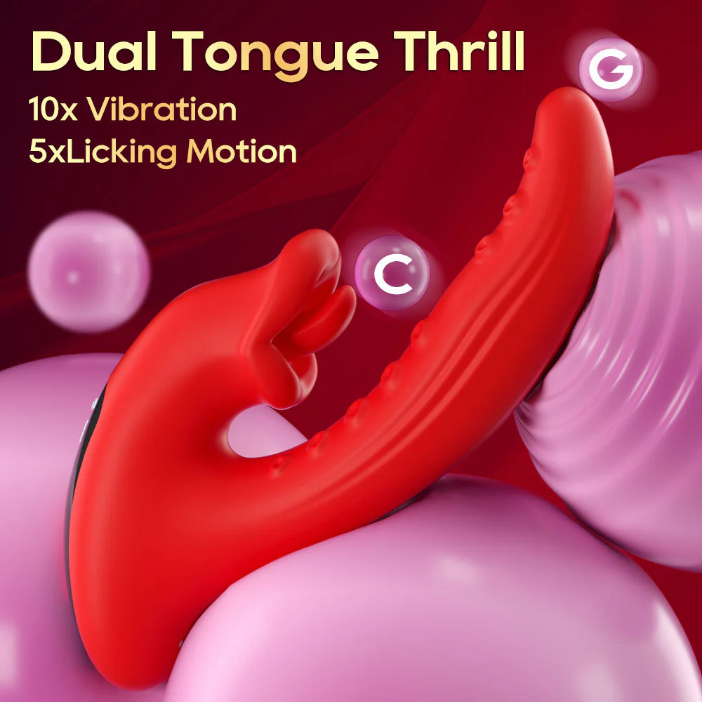 Tentacle Tongue Licking Double-headed G-spot Clitoris Vibrator - Image 3
