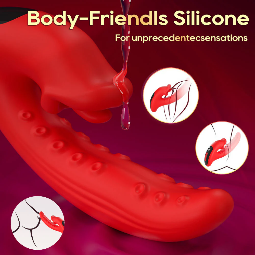 Tentacle Tongue Licking Double-headed G-spot Clitoris Vibrator - Image 5