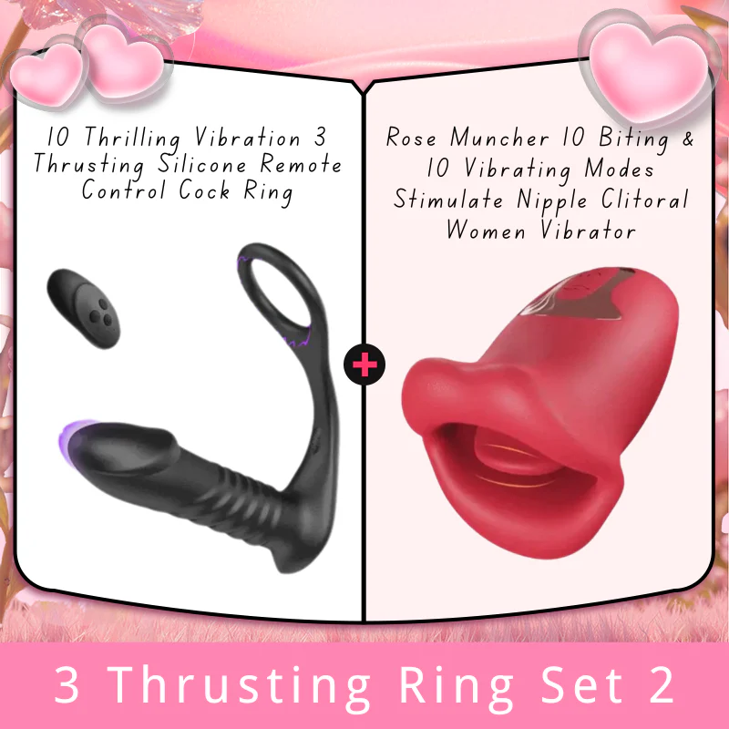 10 Thrilling Vibration 3 Thrusting Silicone Remote Control Cock Ring Anal Vibrator - Image 11