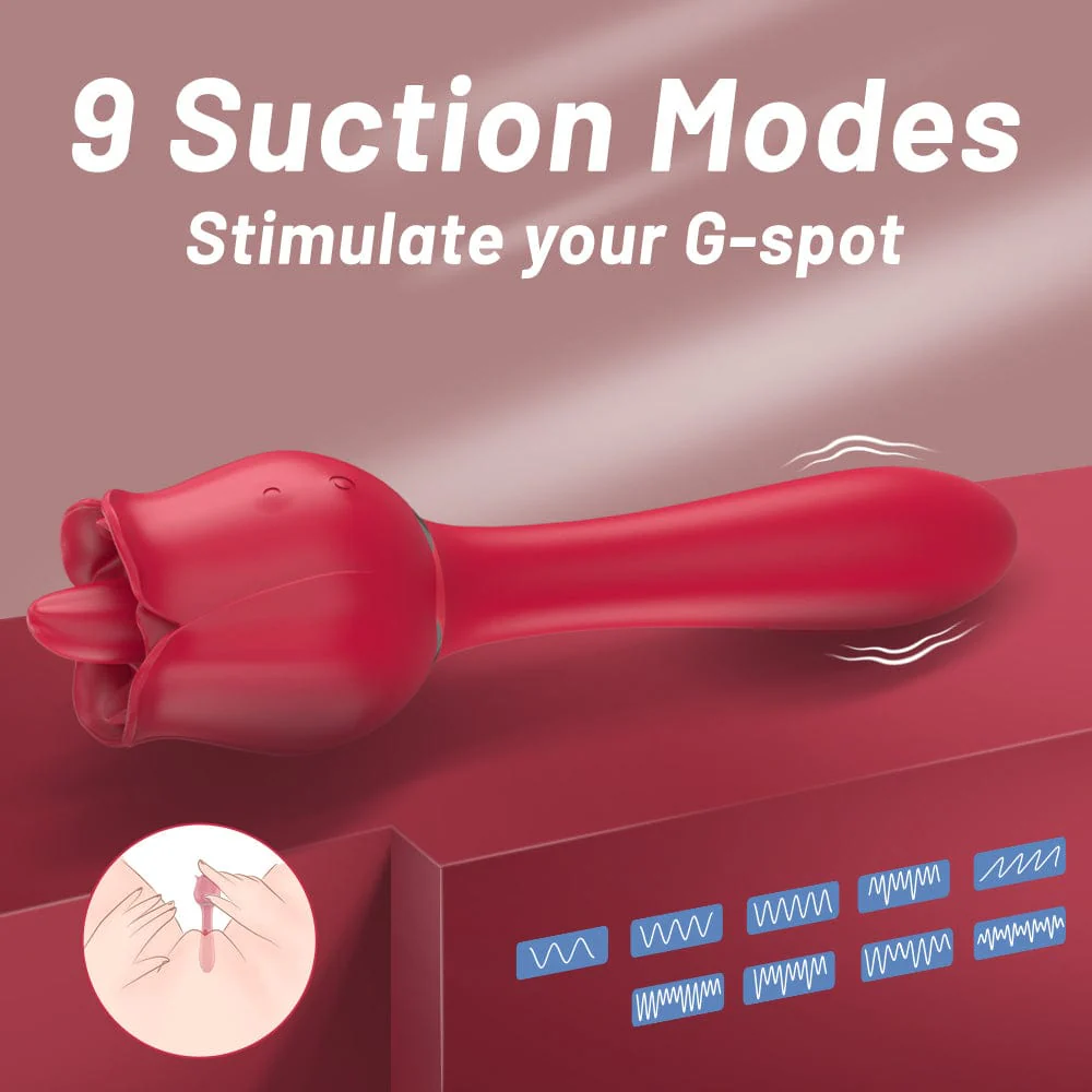 Tongue Rose & G-Sport Sex Toy Oral Licking Stimulate Masturbate Adult Toys Massager For Women - Image 4