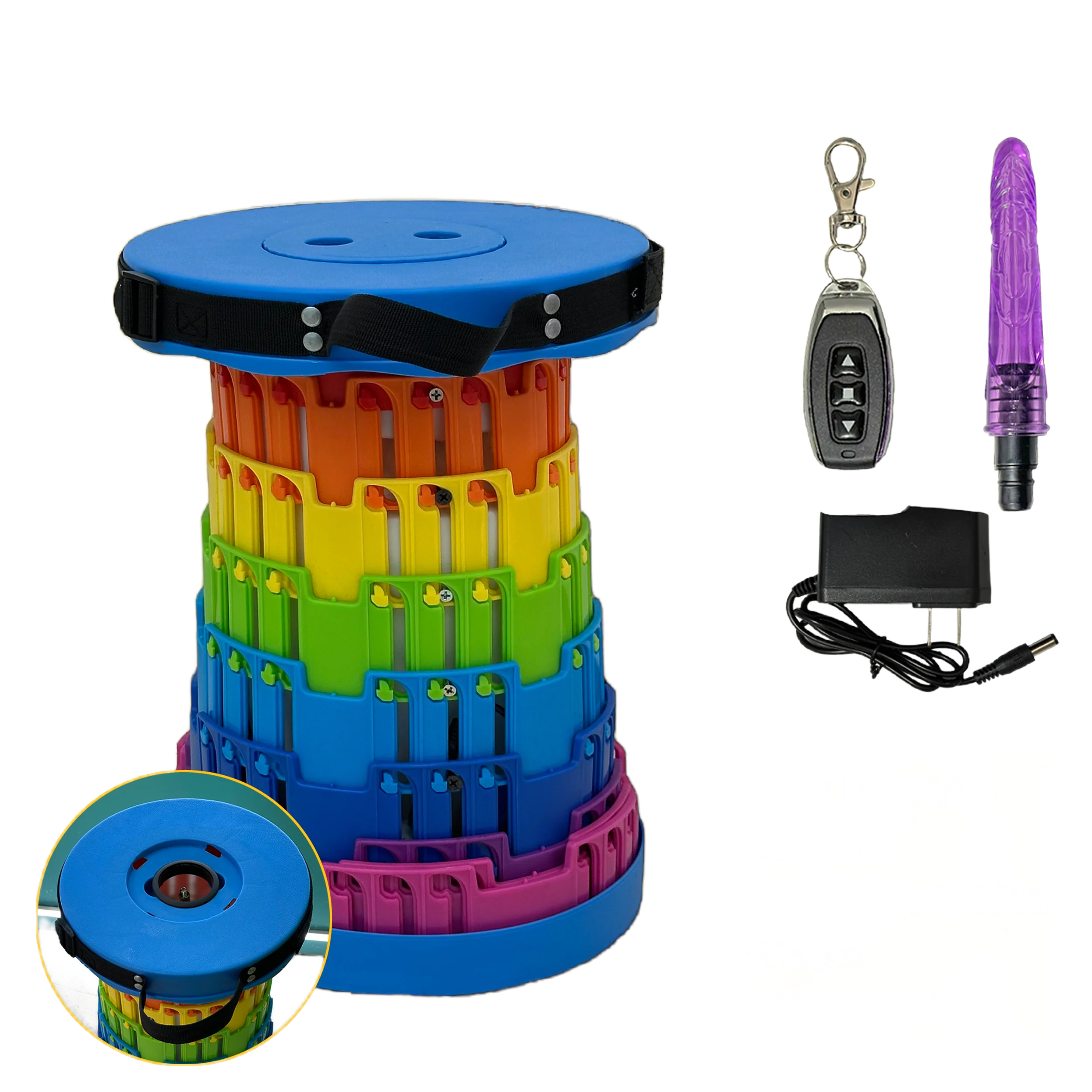 TOYHEERG Rainbow Chair Sex Dildo Machine Outdoor Stimulation - Image 9