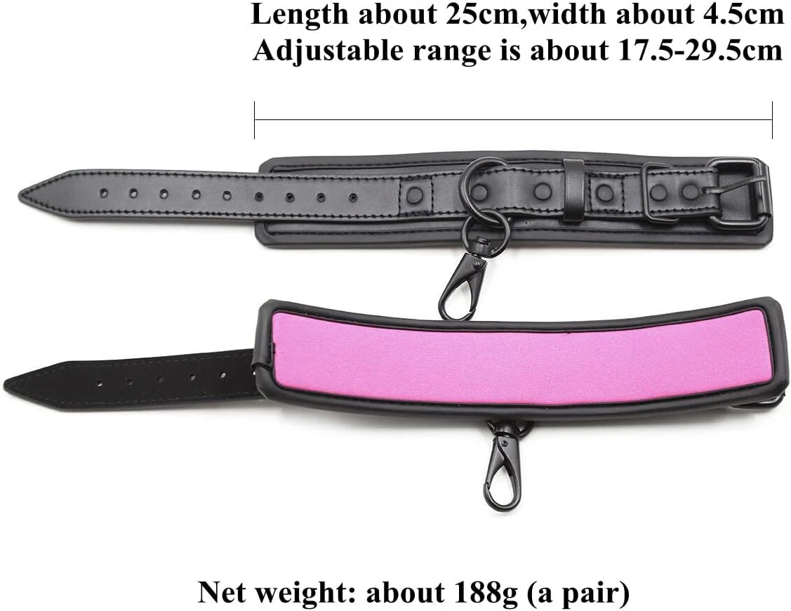 Upgraded BDSM PU Leather Handcuffs Adjustable Cuffs Sex Toy for Couples - Image 5