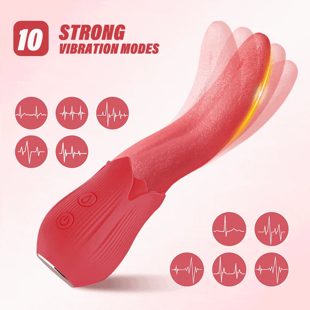 Upgraded Rose - 20 Frequency Tongue Licking Vibrator - Image 3