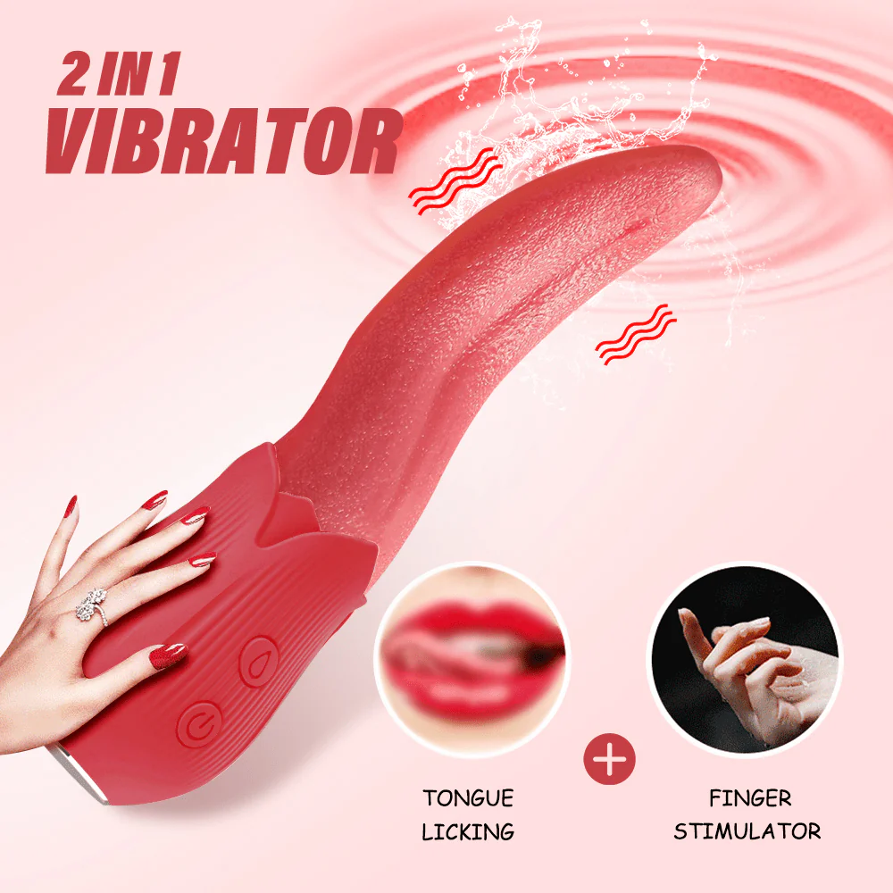 Upgraded Rose - 20 Frequency Tongue Licking Vibrator - Image 4