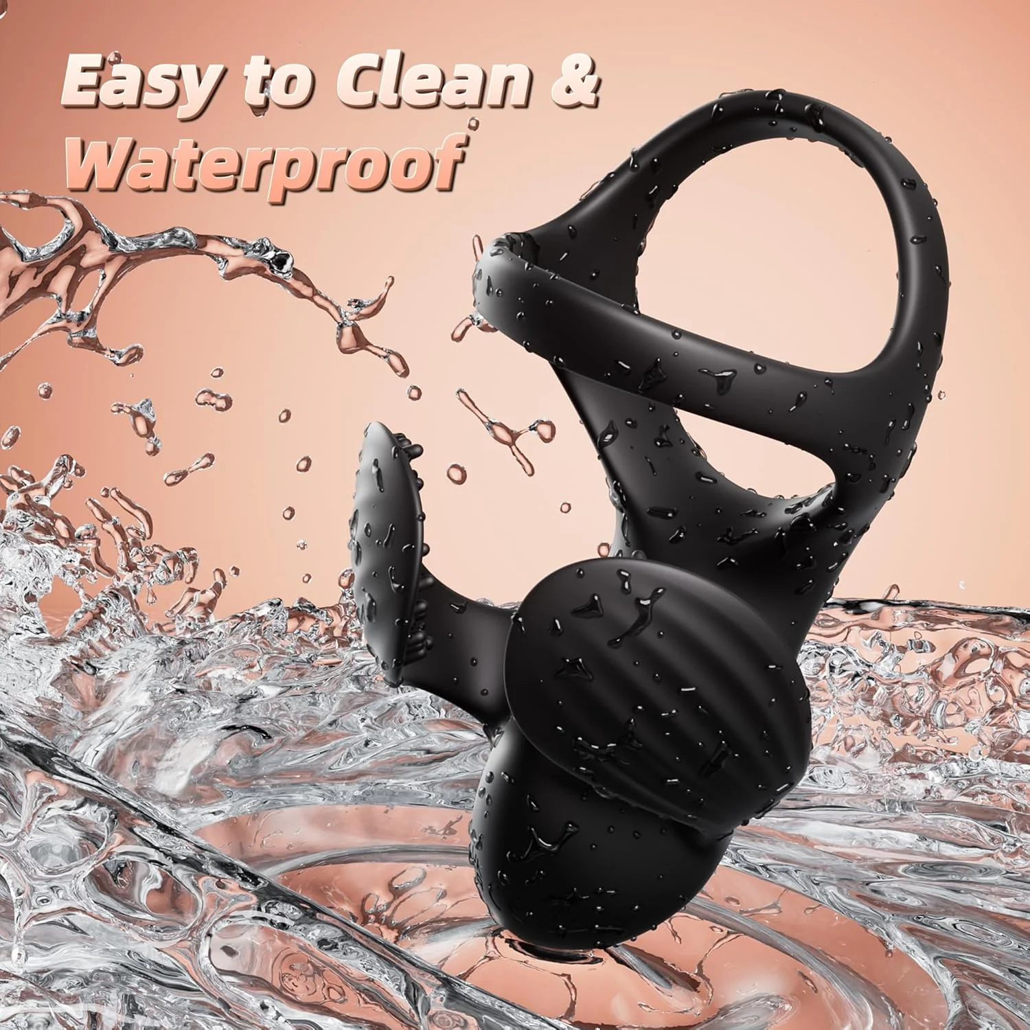 Vibrating Cock Ring with Ball Wrap - Image 5
