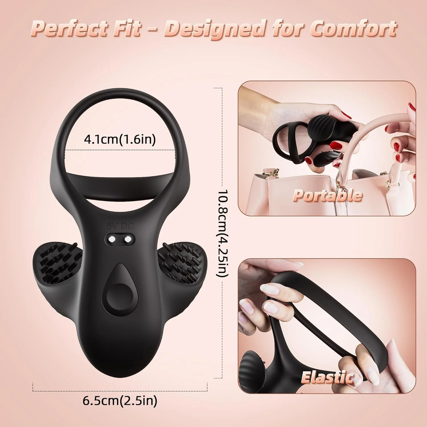Vibrating Cock Ring with Ball Wrap - Image 6