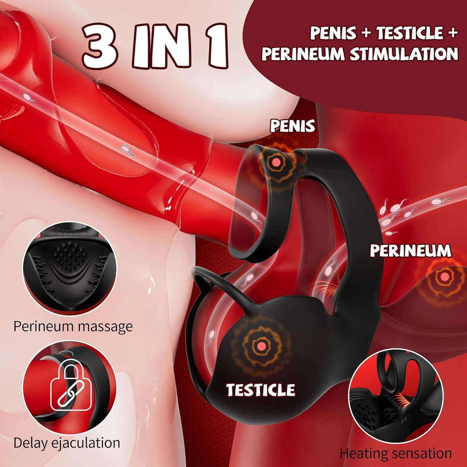 Vibrating Penis Ring Testicle Vibrator - Image 2