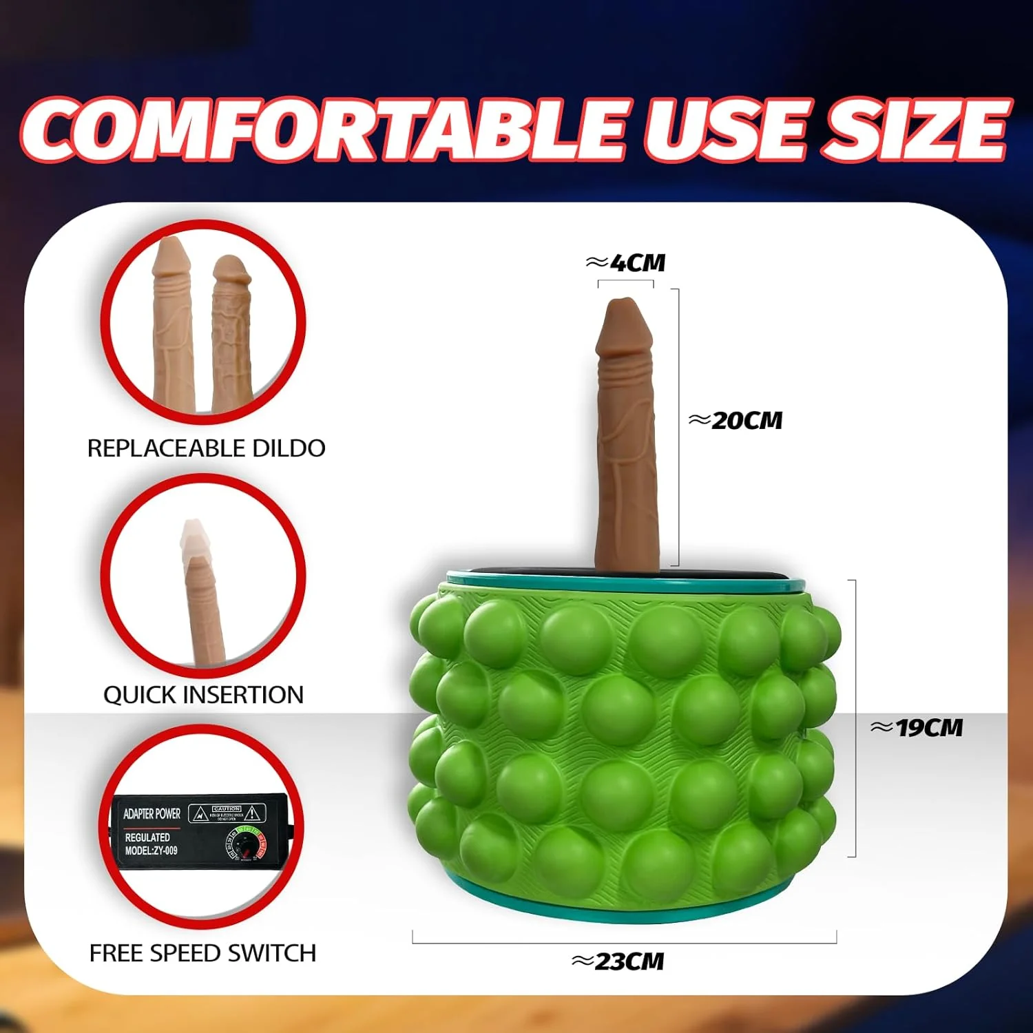 Yoga Wheel Simulated Penis Sex Machine Relieve Fatigue - Image 6
